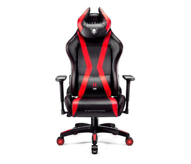 DIABLO Chairs X-Horn 2.0 King Size czarno-czerwony - 1208651 - zdjęcie 2